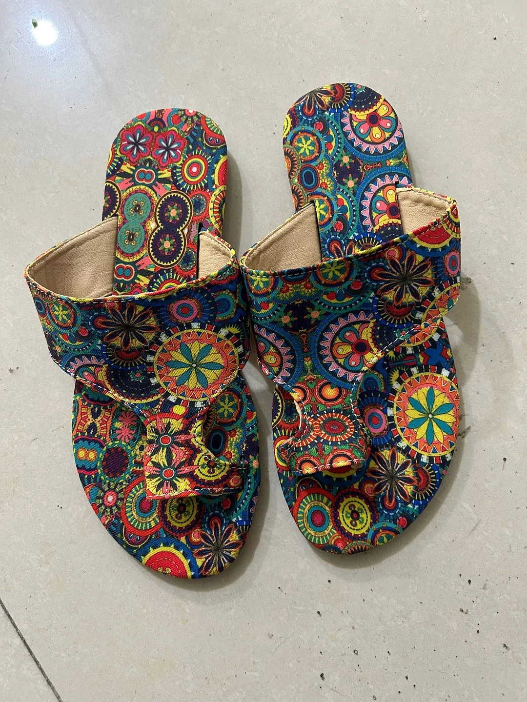 Breakj Breakj Sandals Women's National Style 2025 Summer New Breathable Printing Cover Roman Style Cool Slippers Women