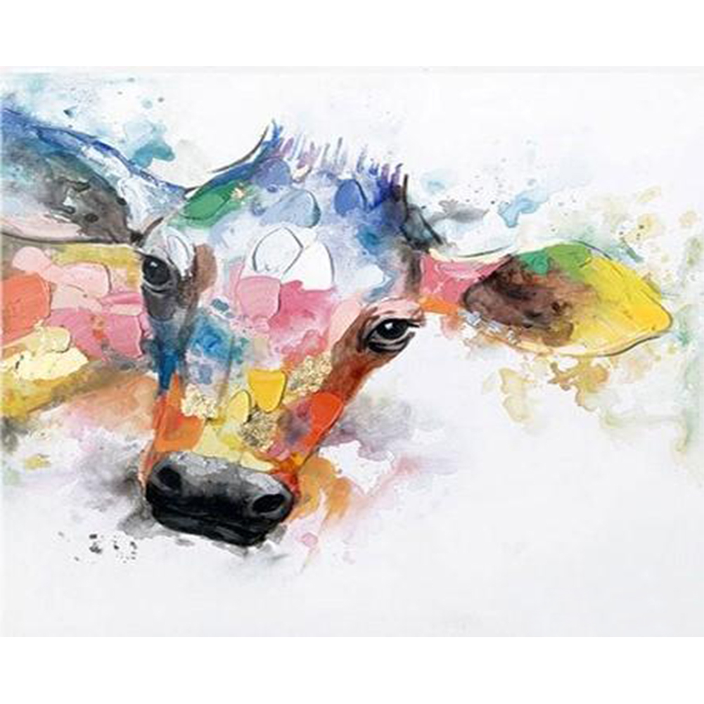 

50*40CM - Paint By Numbers - Colorful Cow, 501 Original