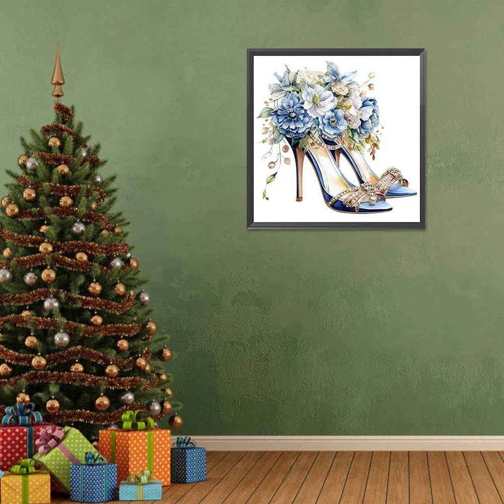 Full Round Diamond Painting 30*30cm - Flower High Heels