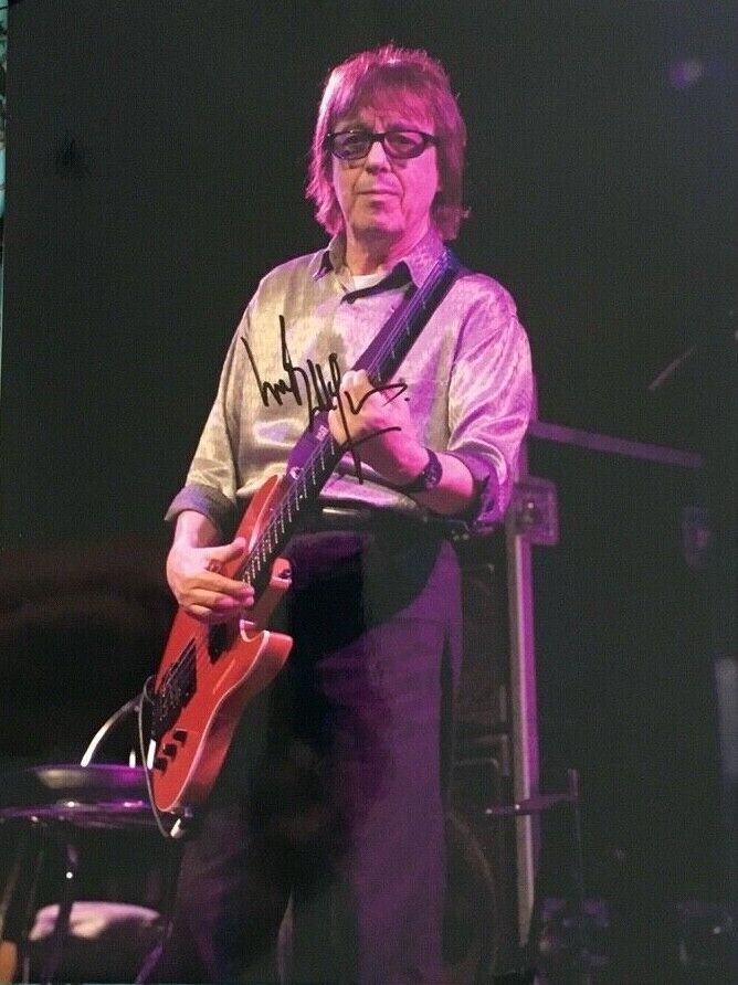 BILL WYMAN - LEGENDARY ROLLING STONES BAND MEMBER - EXTRA LARGE SIGNED Photo Poster painting