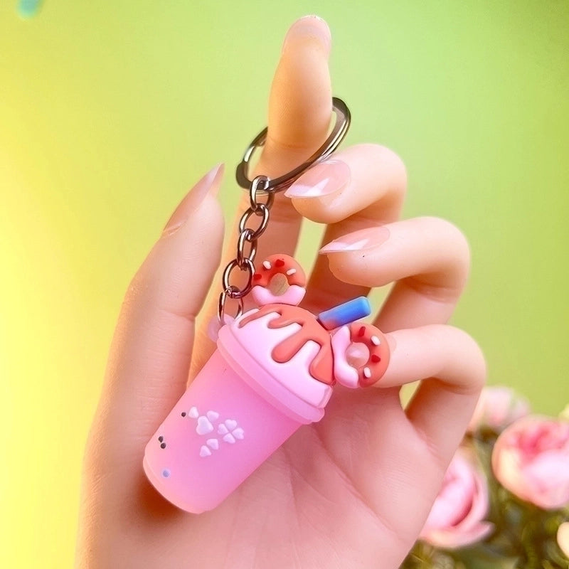 Cute Ice Cream Letter Silica Gel Women’s Bag Pendant Keychain