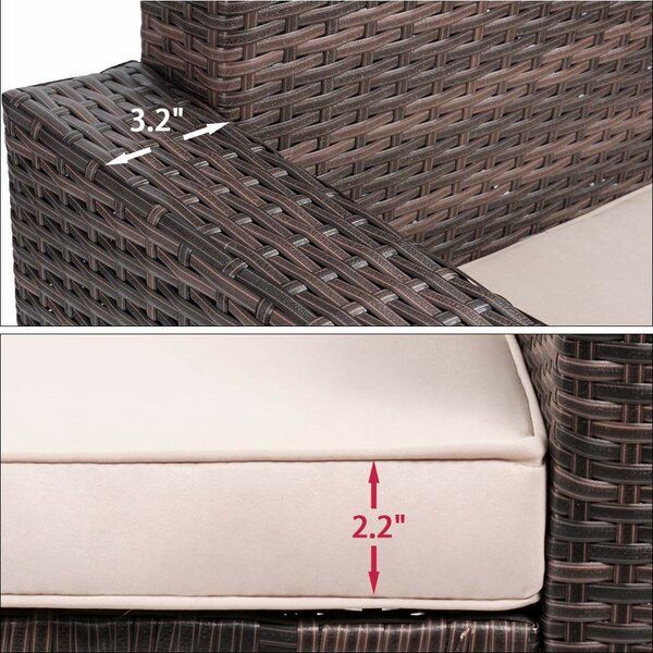 Shamavi 4 Piece Rattan Sofa Seating Group with Cushions