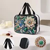 DIY Flowers Diamond Art Rhinestone Makeup Bag Transparent PVC Storage Pack Gift