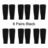 6 Pairs Compression Football Socks Cover Compression Leg Warmers Sweat Absorption Calf Socks Running Cycling Football Protectors