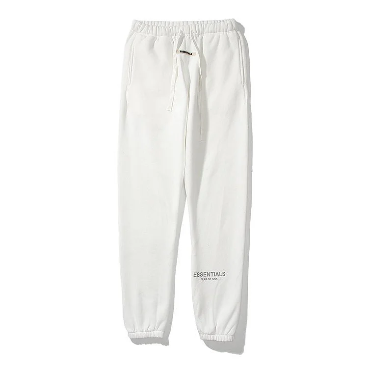 Fog Essentials Pants Early Autumn Multi-Line Reflective Embroidery Drawstring Leisure Ankle-Tied Sweatpants