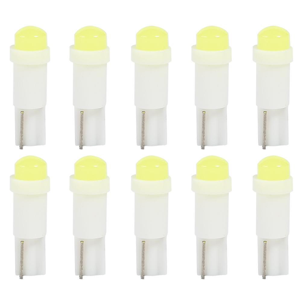 

10pcs T5 3D COB LED Bulbs for Car Instrument Cluster Light Reading Lamp, 501 Original