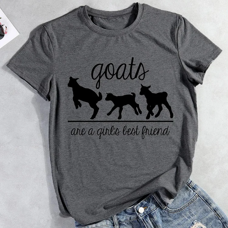 ANB -  Goats are a girl's best friend T-Shirt Tee -012328
