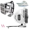 12V Stainless Steel Ships Horn with Base Bracket Marine Snail Electric Horns Waterproof Super Loud Car Horns for Speedboat Sailboats Yachts Car