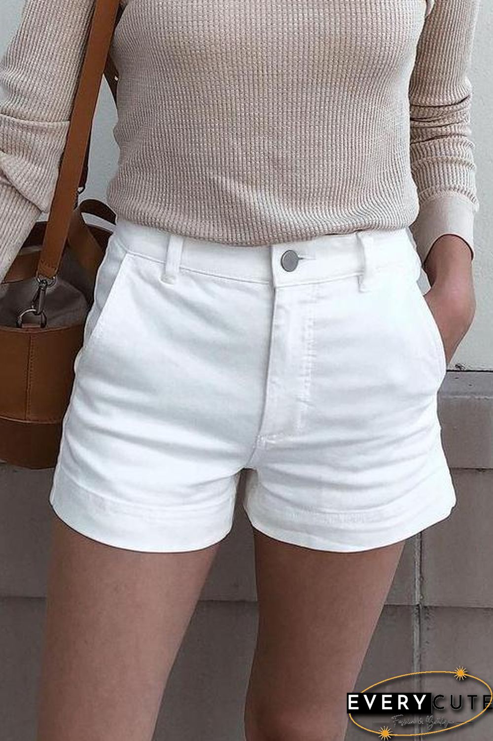 Classic Pocket High Waist Denim Shorts