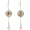 2Pcs Wooden Double Sided Diamond Art Hanging Tassel Suncatcher Pendant Kits