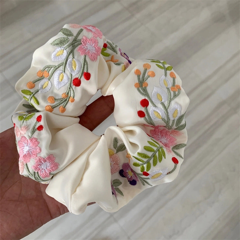 Elegant Minimalist Women's Flower Cloth Hair Tie