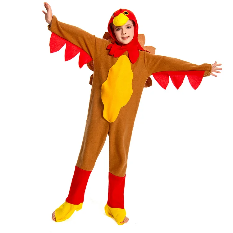 Kids Children Thanksgiving Animal Performance Turkeys Cosplay Costume Outfits Halloween Carnival Suit