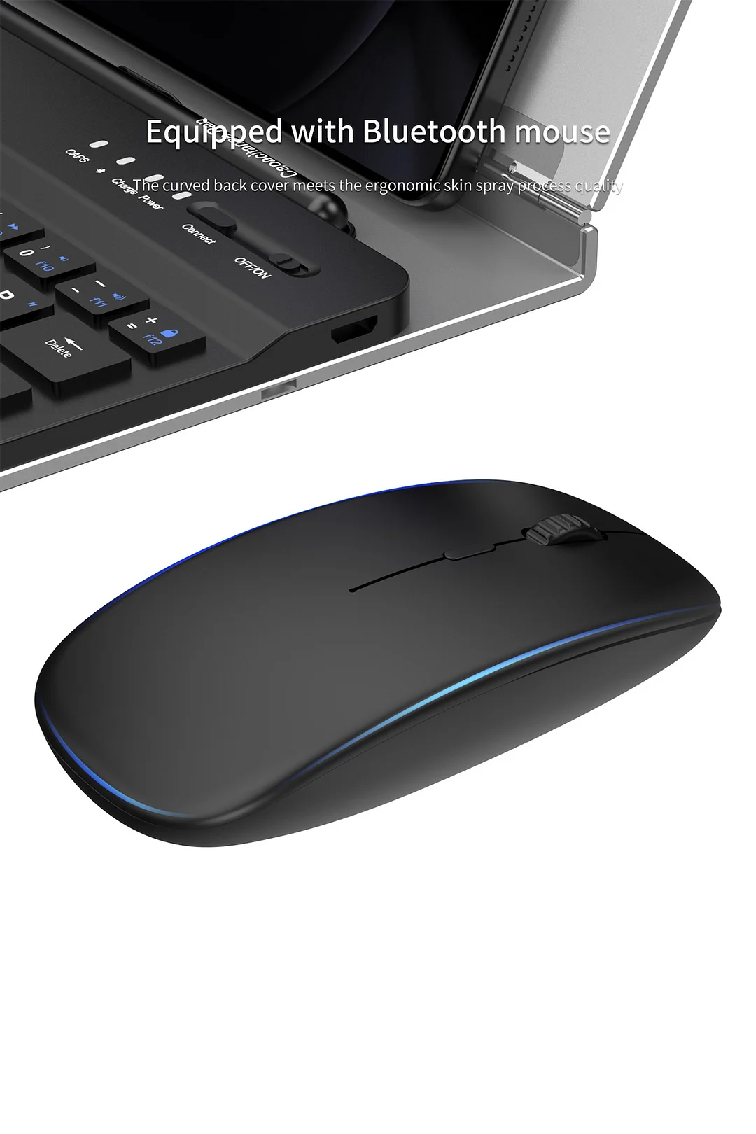 Suitable For Samsung Zfold Mobile Phone Bluetooth Wireless Charging Keyboard Holder Protective Case