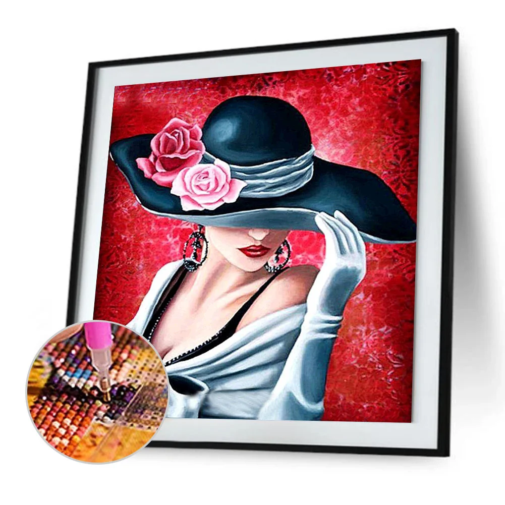 Diamond Painting - Full Round Drill - Lady(30*30cm)