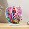 Acrylic Special Shape Flower Hourglass Table Top Diamond Painting Ornament Kits