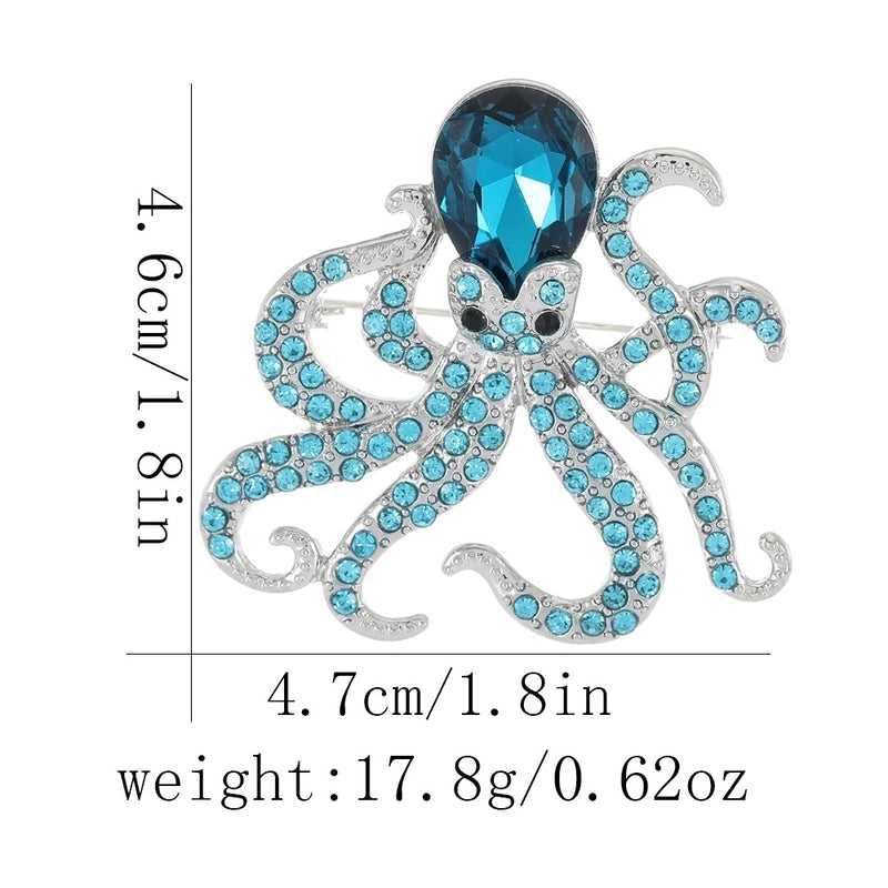 Marine Style IG Style Pin Tortoise Peacock Starfish Alloy Plating Inlay Rhinestones Unisex Brooches