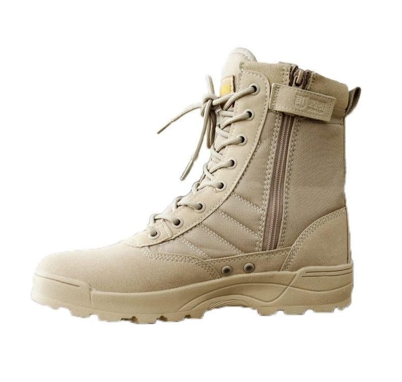 Men Boots Winter Outdoor Leather Military Boots Breathable Army Combat