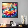 Diamond Painting -DIY Round Drill Butterfly Carrying Flower(40x40cm)