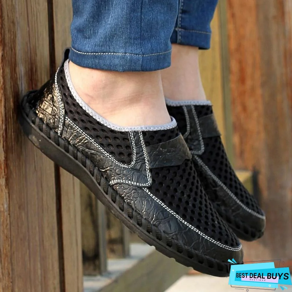 Men Oversize Mesh Flats Casual Teaching Soft Comfortable Loafers Shoes