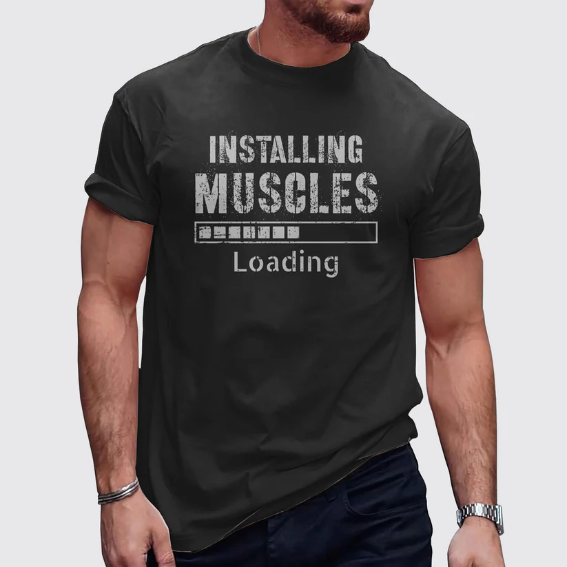 Casual Men's Printed Gym T-Shirt