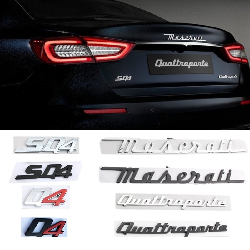 Styling Stickers Decals ABS Trunk Badge for Maserati Levante Quattroporte Ghibli Gransport voiturehub dxncar
