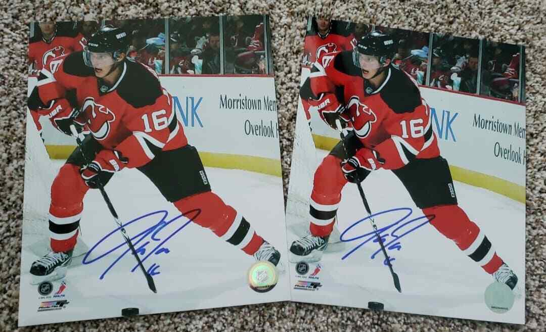 Lot of 2 JACOB JOSEFSON: NJ Devils Autographed Signed Photo Poster paintings