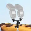 Dual Flash Bracket Hot Shoe Speedlight Stand Umbrella Holder 1/4inch to 3/8inch