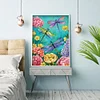 Diamond Painting -DIY Full Square Drill Dragonfly Flowers