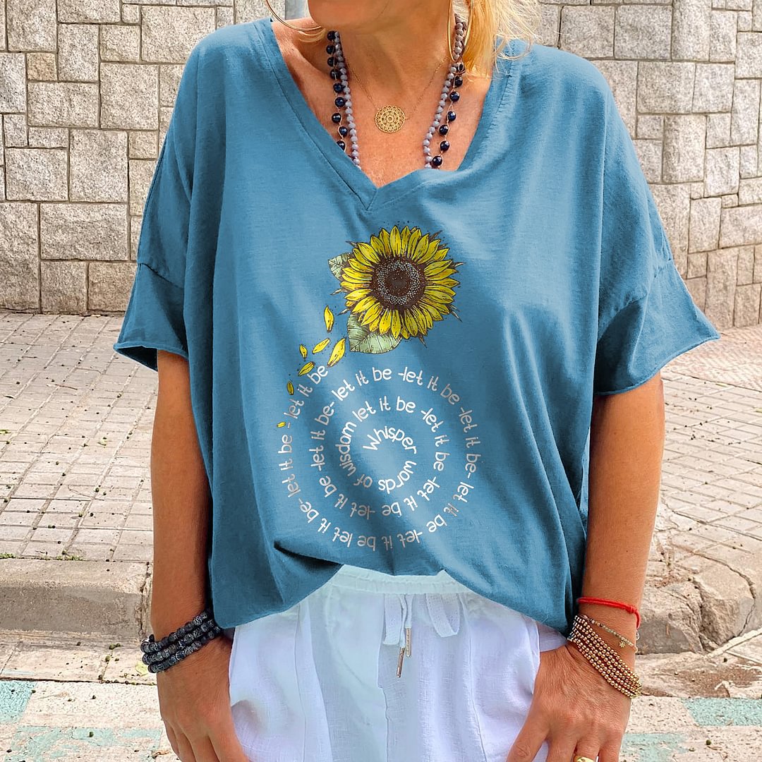 Let It Be Printed Sunflower T-shirt