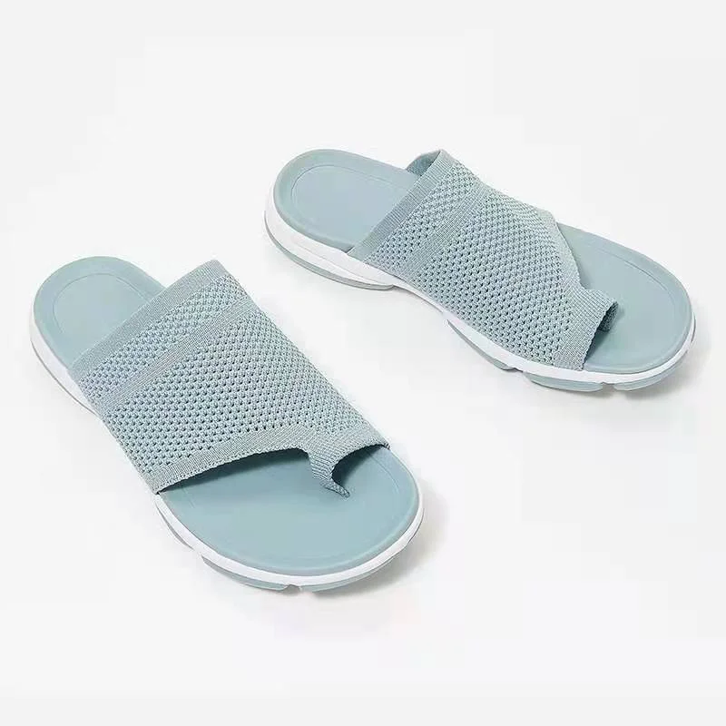 Slippers Women Shoes Solid Color Casual Shoes Summer Wedges Open Toe Beach Mesh Sandals Female Slides for Women Flip Flops