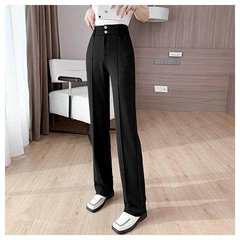 Thingsroom High Waist Wide Leg Pants – 2025 Spring/Autumn Floor Draped Suit Trousers  