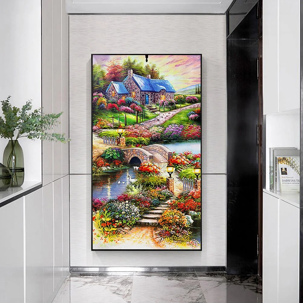 Diamond Painting - Special Shaped Drill - Idyllic Scenery(45*85cm)