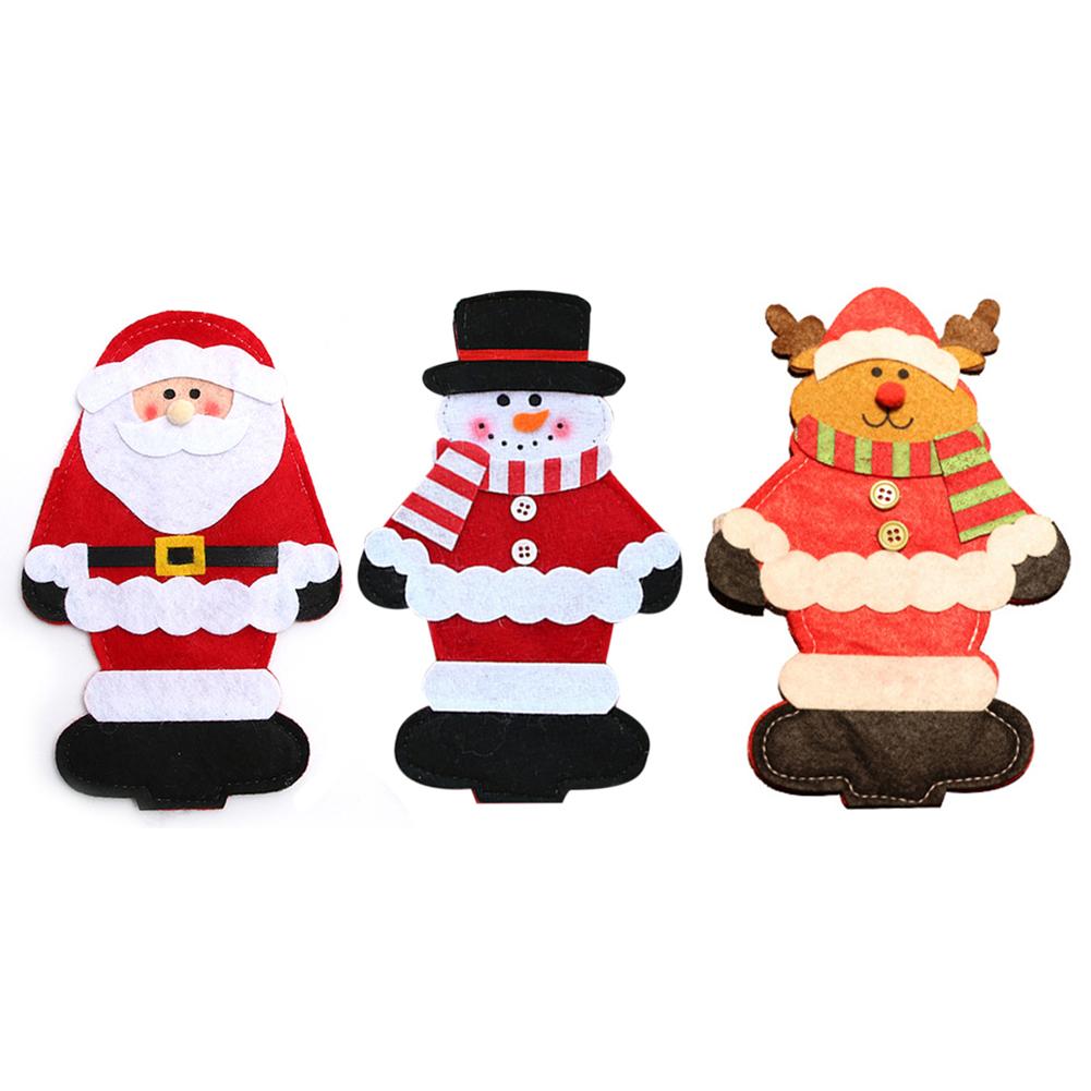 

Knife Fork Cover Cloth Sleeves Cutlery Holder Bag Christmas Tableware Decor, Each, 501 Original
