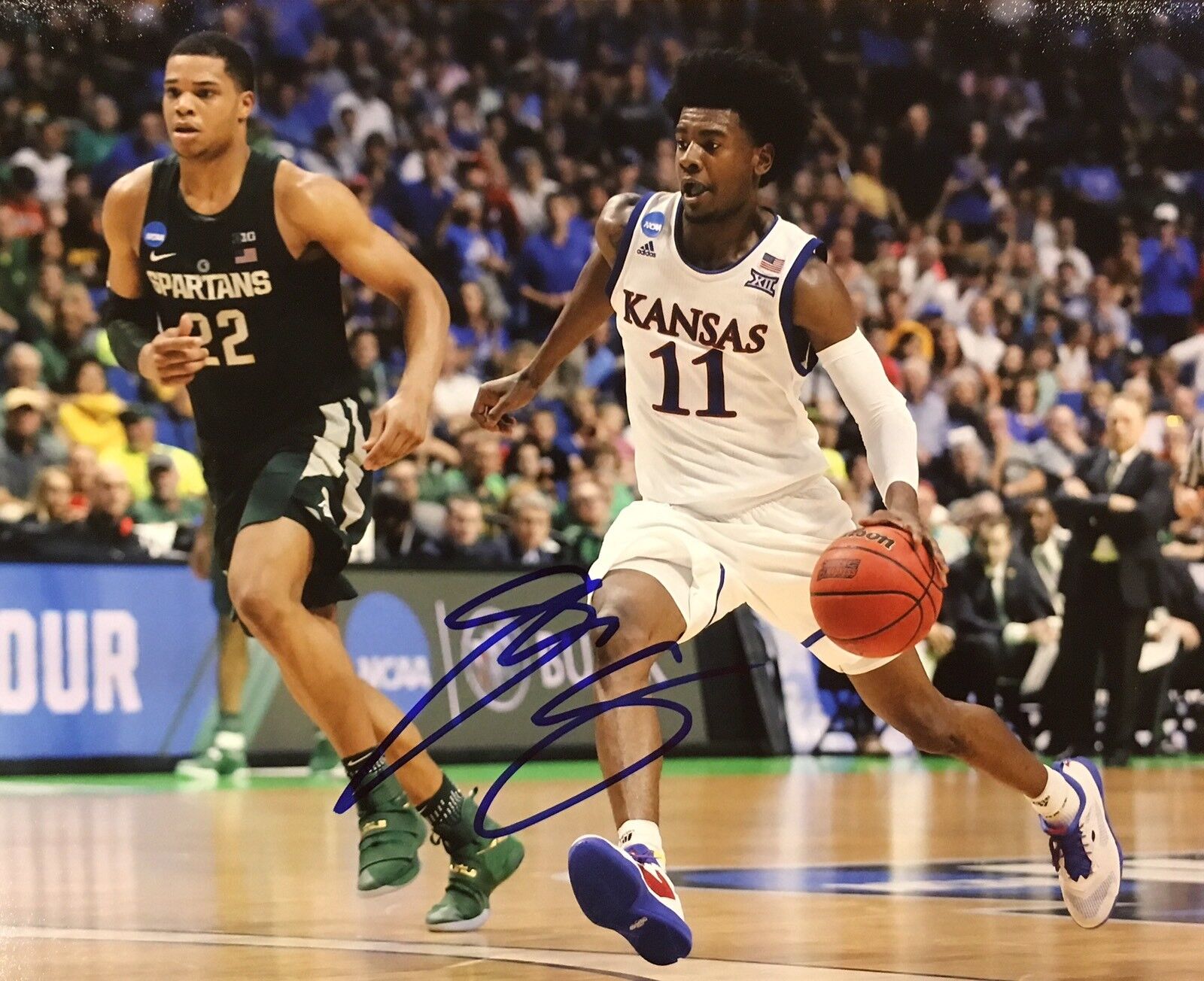 PROOF! JOSH JACKSON Signed Autographed 8x10 Photo Poster painting Kansas Basketball Suns