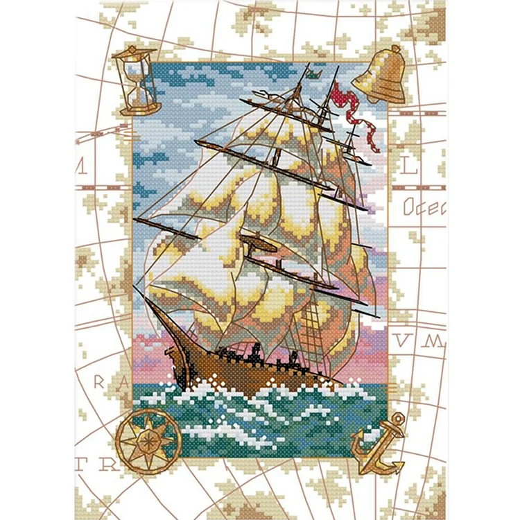 Voyage - Counting Cross stitch 14CT 22*31CM