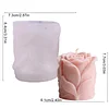 Rose Bud Candle Silicone Mould DIY Flower Aromatherapy Candle Mould Reusable Handmade Soap Silicone Moulds for Valentines Day Wedding Handicraft Souvenir (Valentine Day B)