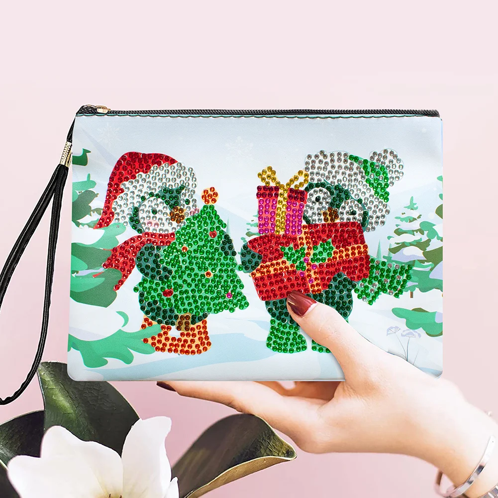 Christmas Special Shape DIY Diamond Painting Bag PU Leather