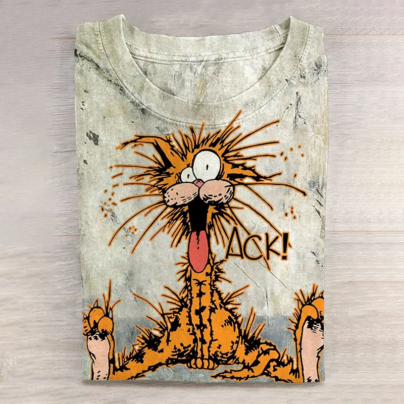Cute Cat Art Print T-Shirt