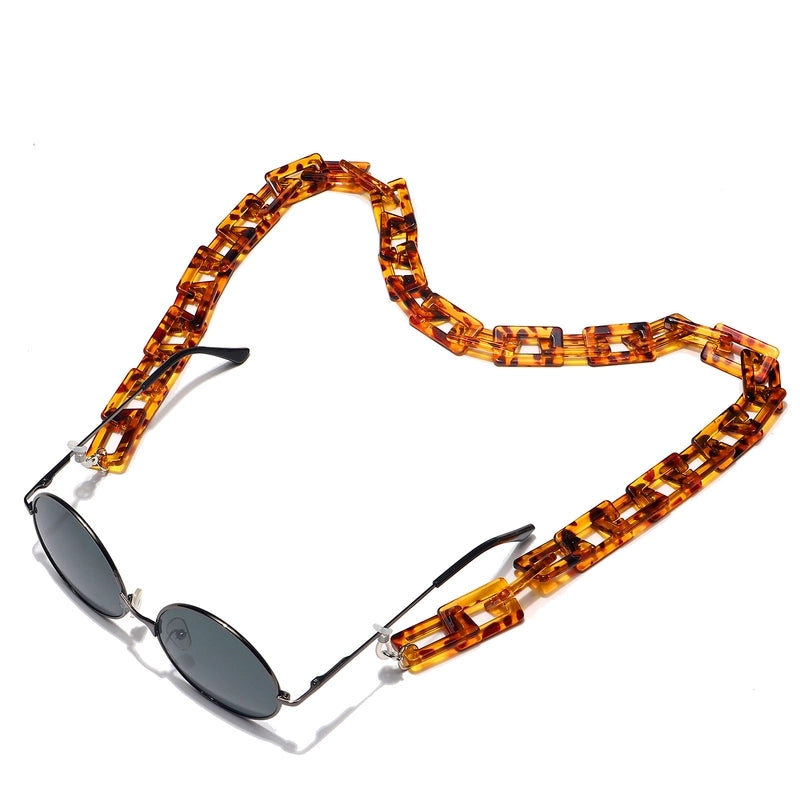 Simple Fashion Acrylic Leopard Pattern Glasses Chain
