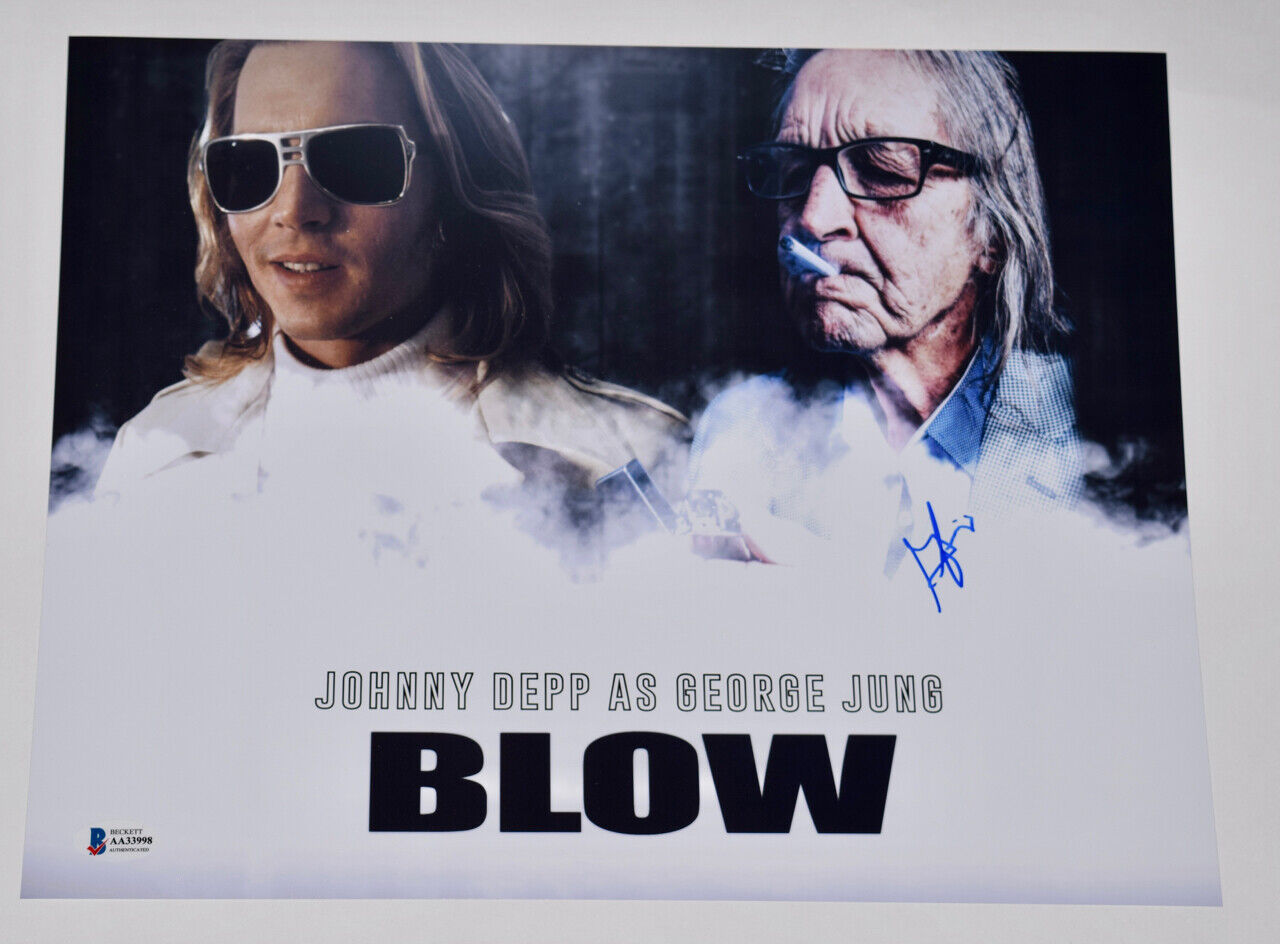 George Jung Signed 11x14 Photo Poster painting Blow Boston Smuggler Johnny Depp Beckett COA