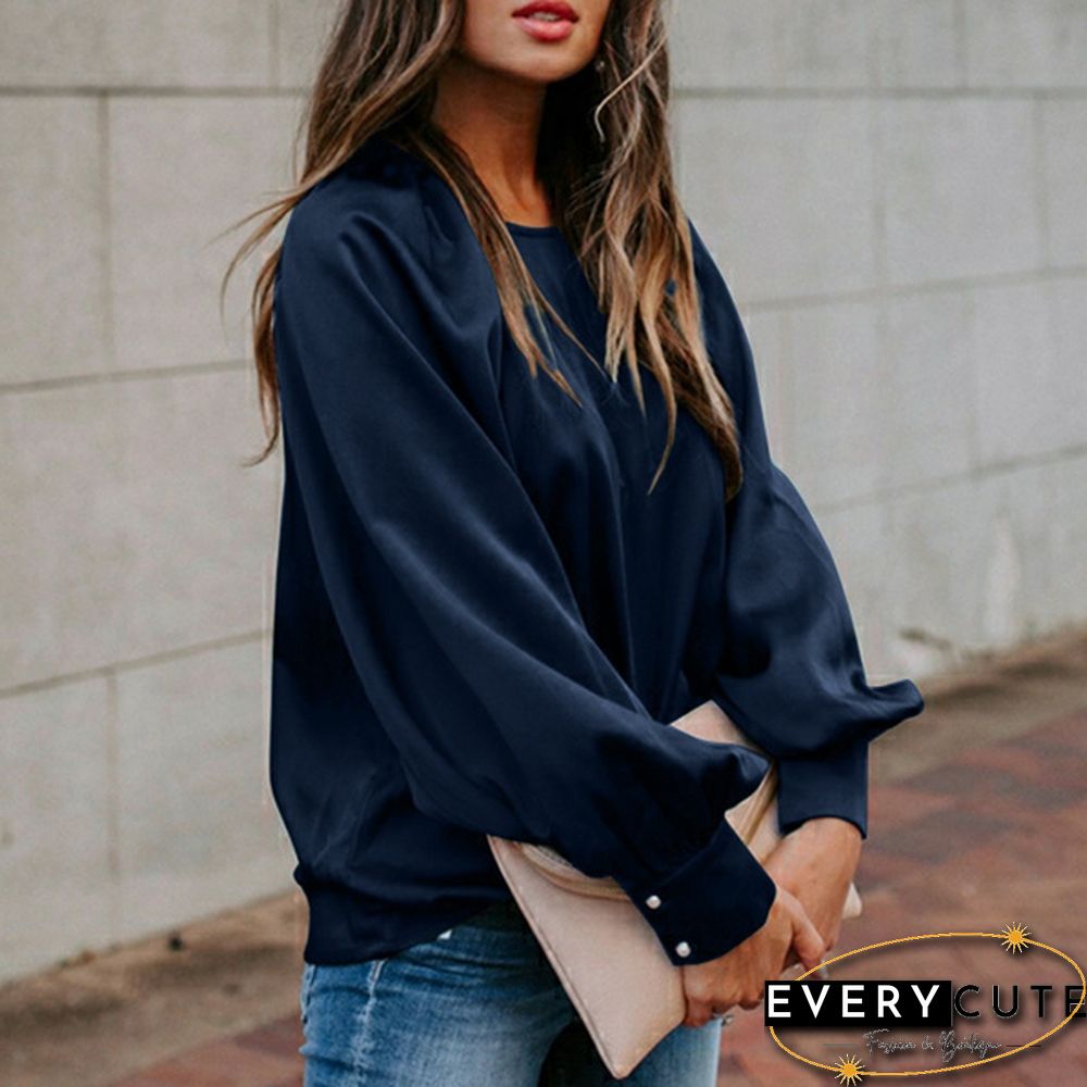 Women Full Sleeved Party Clubbing Elegant Blouse Plus Size Silk Shirts Tops