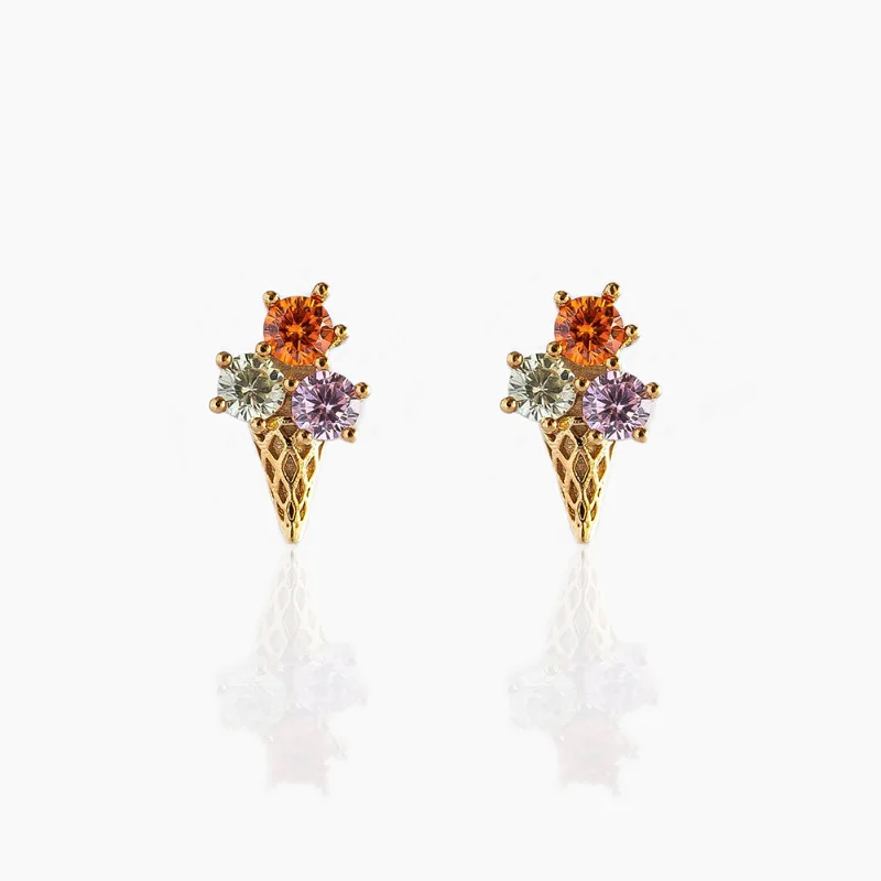 Free Mix Cute Zircon Earrings