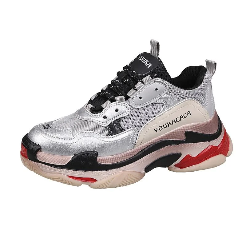 Brand Design Mesh Chunky Sneakers Women's Shoes Blue Color Woman Casual Sneaker Platform Woman Fashion Tennis Female Solid