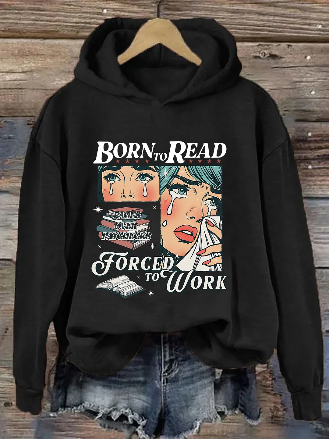 Born To Read Bookish Hoodie