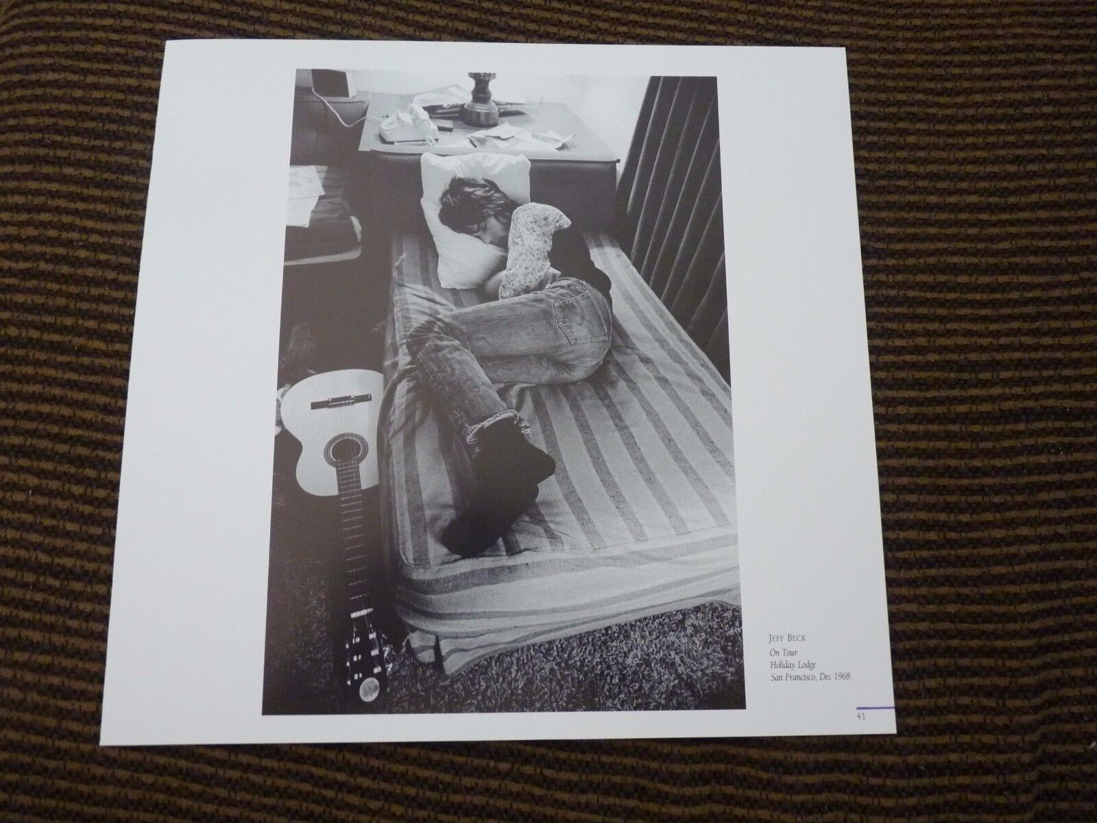 Single Page Jeff Beck Coffee Table Book Photo Poster painting