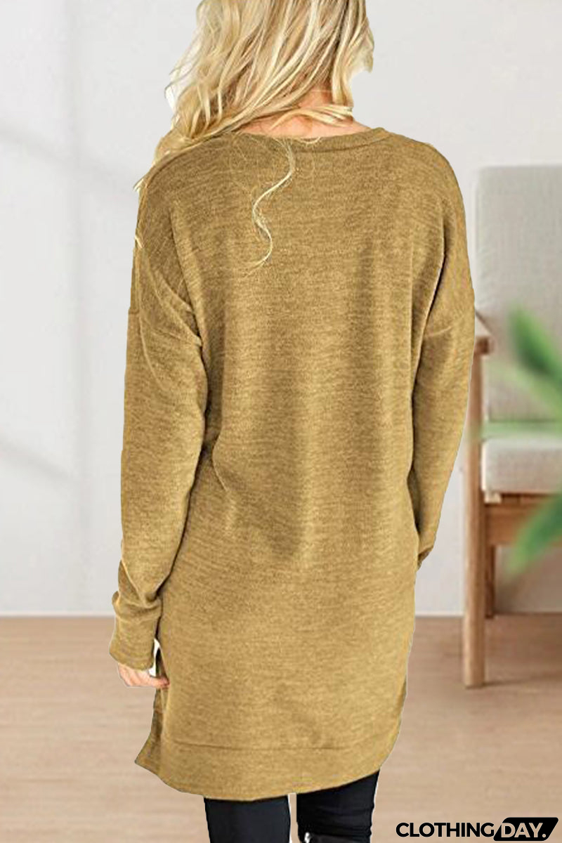 Casual Solid Solid Color V Neck T-Shirts