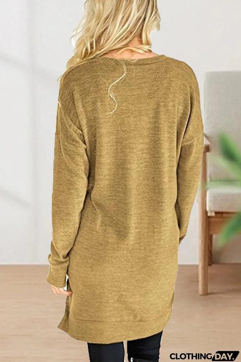 Casual Solid Solid Color V Neck T-Shirts