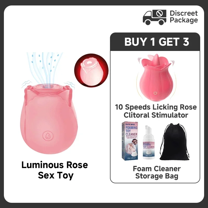 2025 Upgraded Luminous Original Rose Sucker In Pink