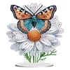 Fleurs et papillons-simple côté perceuse-diamant ornement de bureau