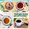 6Pcs/set Diamond Painting Wooden Animals Coaster Cup Cushion With Holder